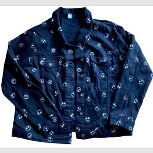 Jack Skellington denim jacket Size Large Disney Nightmare Before Christmas